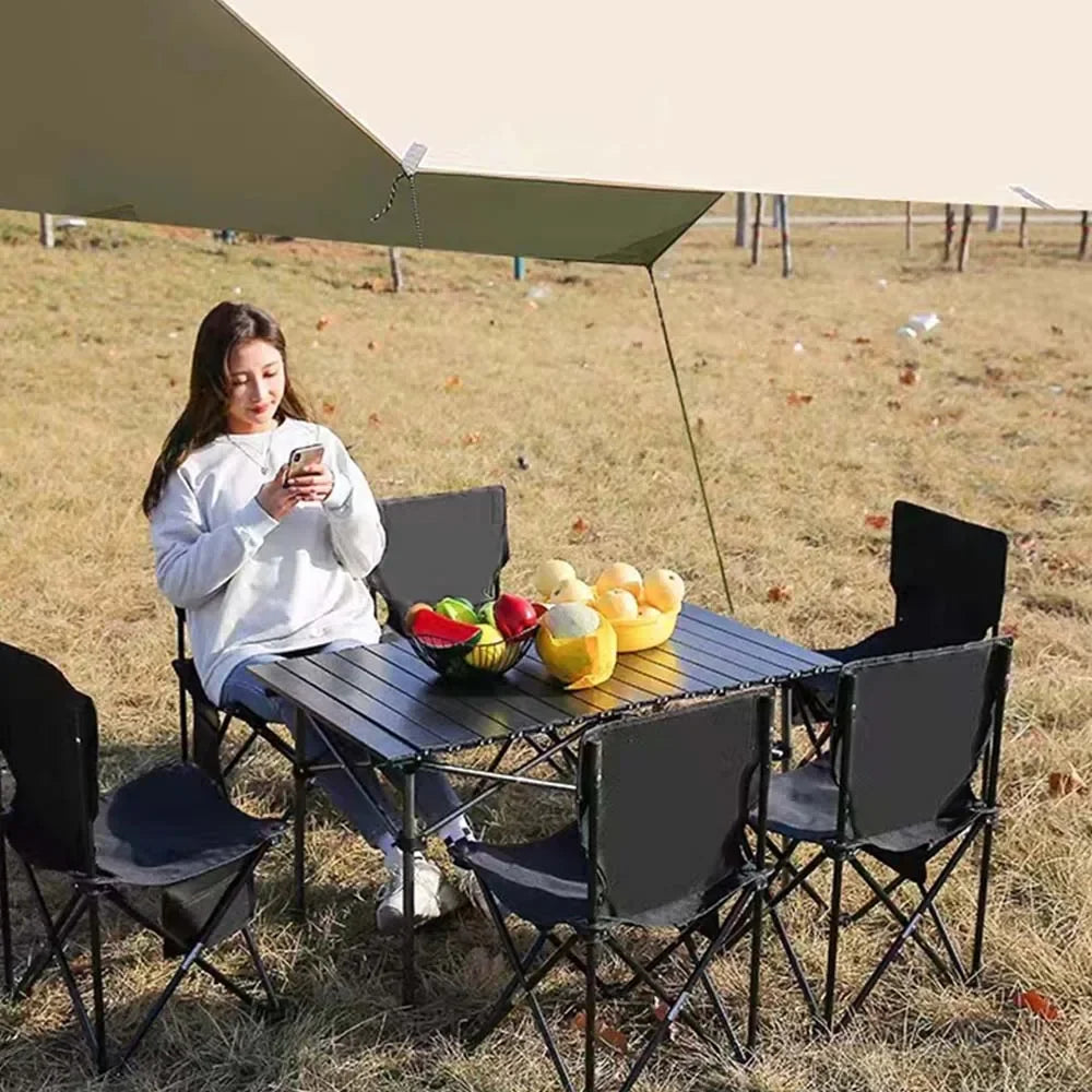 Lifting Table Outdoor Folding Table And Chair High-end Chicken Rolls Table Picnic Cake Table Camping Barbecue Table Beach Table