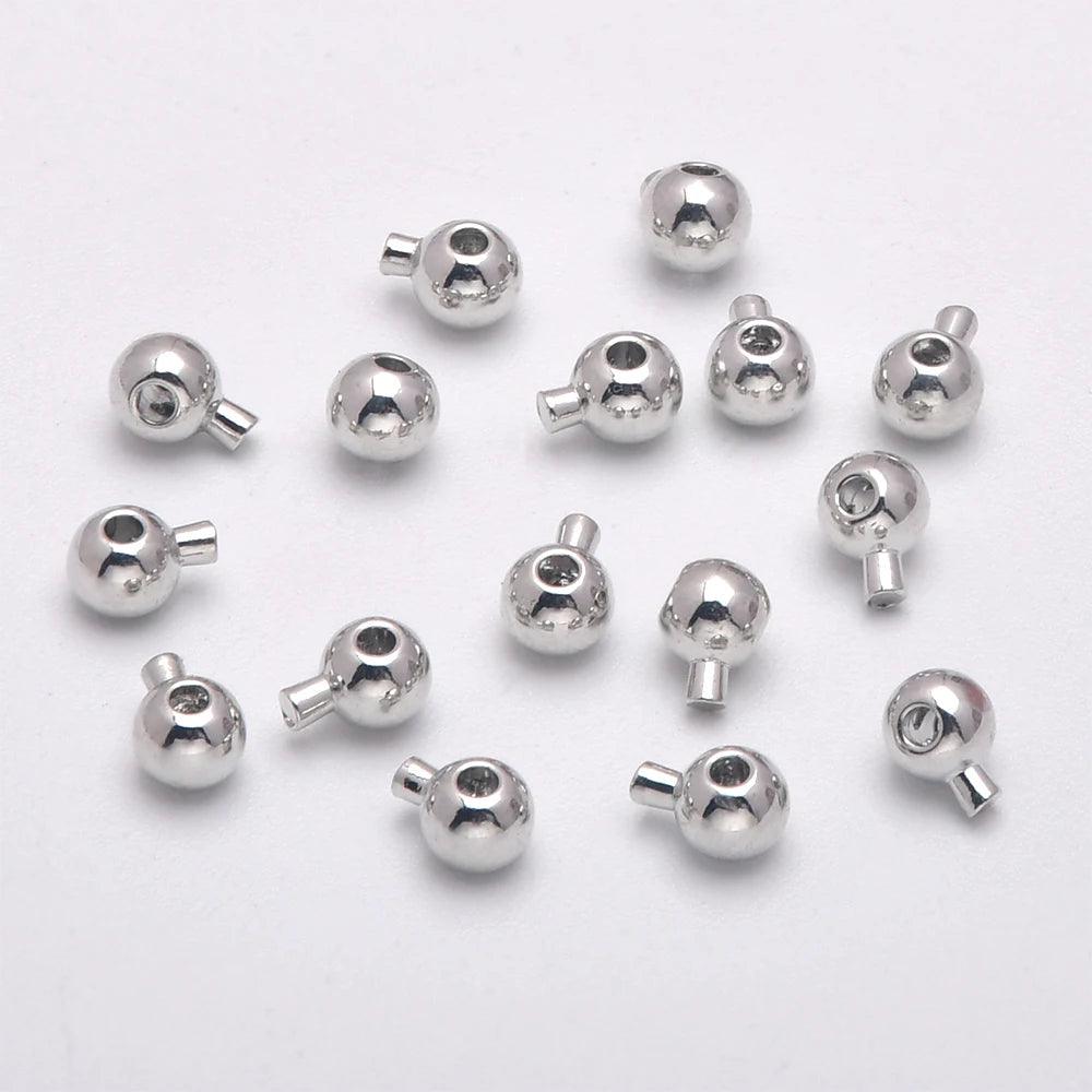 3.2mm Brass Crimp Beads Loose Rondelle Spacer Beads Crimp Charms Accessories For Bracelet Necklace Jewelry Making