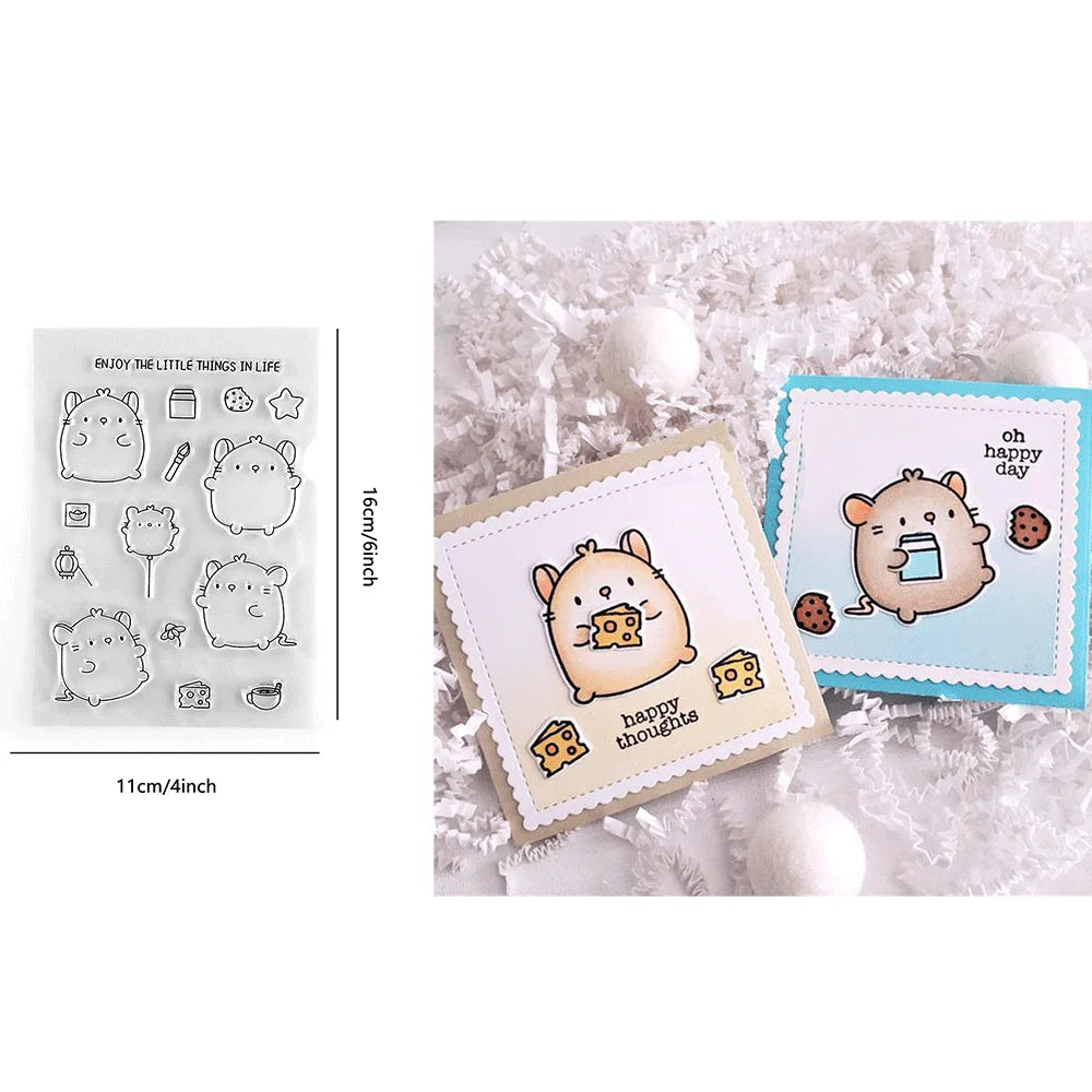 Animal Bundles Clear Stamps and Metal Cutting Dies 2024 New for DIY Craft Making Card Photo Album Scrapbooking Decoration
