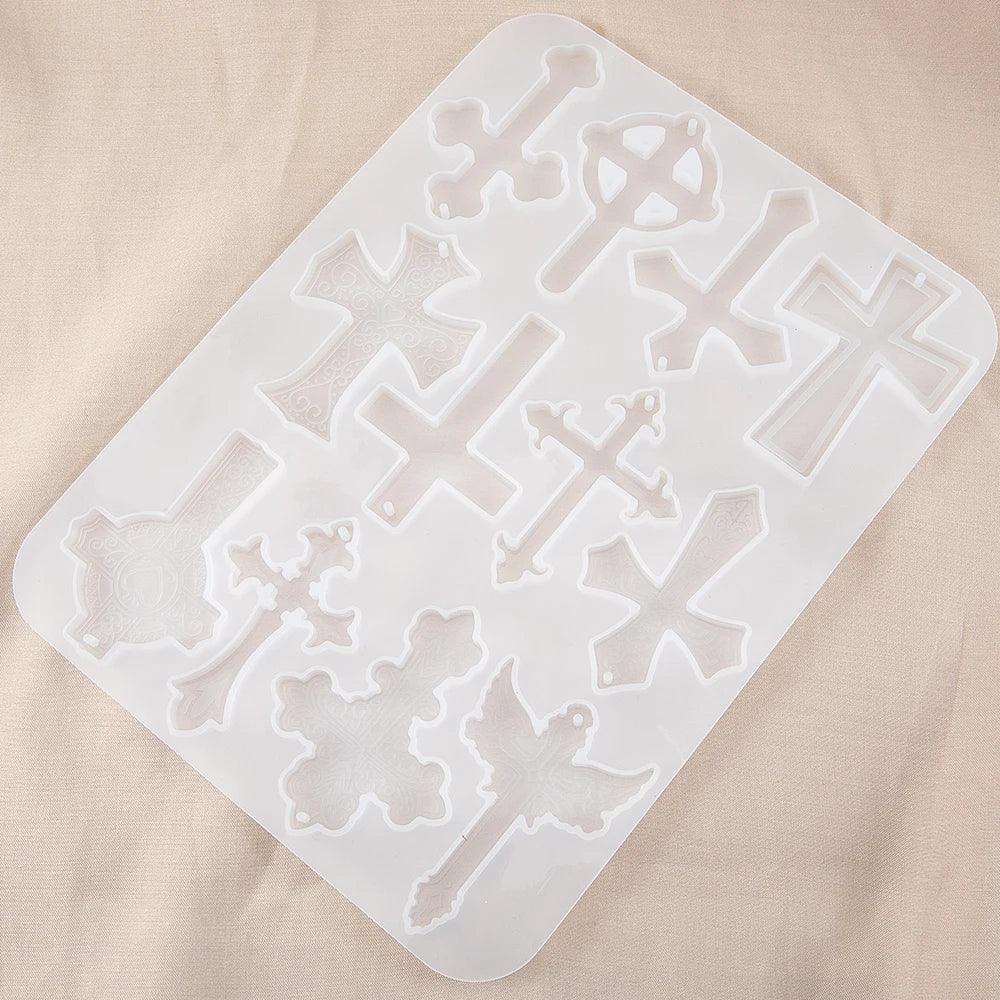 1PC Cross Silicone Mold Crucifixion Pendants Mold for Jewelry Making Earrings Keychain DIY Epoxy Resin Mold