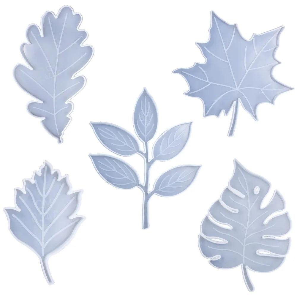 1Pcs Palm Trees Leaf Coasters Silicone Mold Maple Leaves Epoxy Resin Mould  For Hand Craft Ornamentation Home Table Decoration