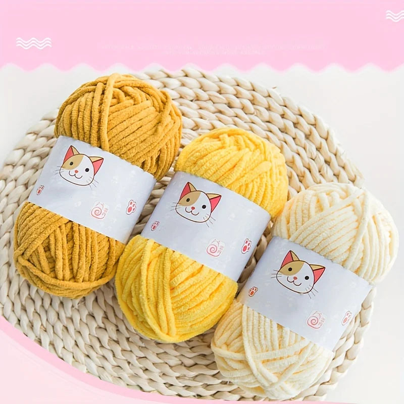 Hand-Knitted Soft Comfortable Yarn Knitting Crochet Yarn Hand-Knitted Line Velvet Yarn