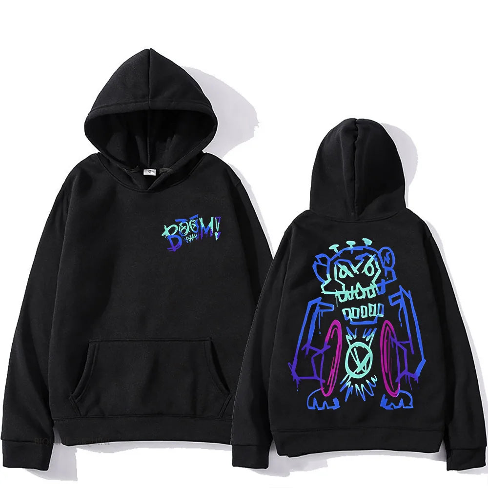 Jinx Arcane Hooded Cartoon Print Cute Fleece Comfortable Sweatshirt Funko Pop Harajuku Kawaii Clothes Unisex Anime Pullovers