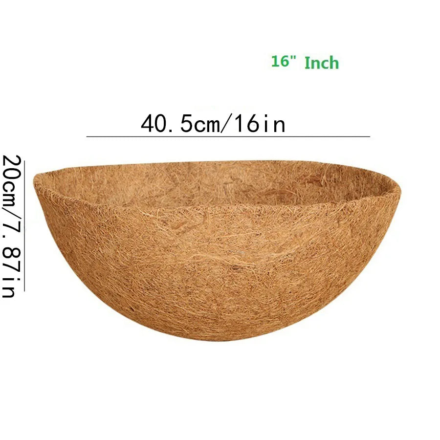 New Coconut Brown Hanging Basket, Coconut Cloth Cushion, Flower Basket, Orchid Potting, Natural Material, Round Balcony Flower P