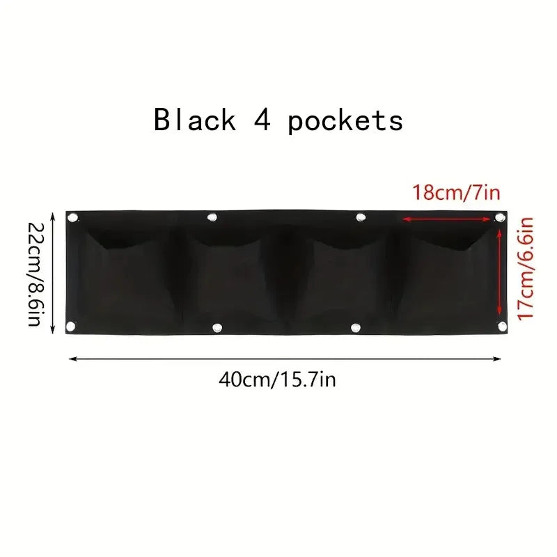 Felt bags suitable for plant planting, vertical wall hanging, balcony greening, flower growth and square multi-mouth felt bags