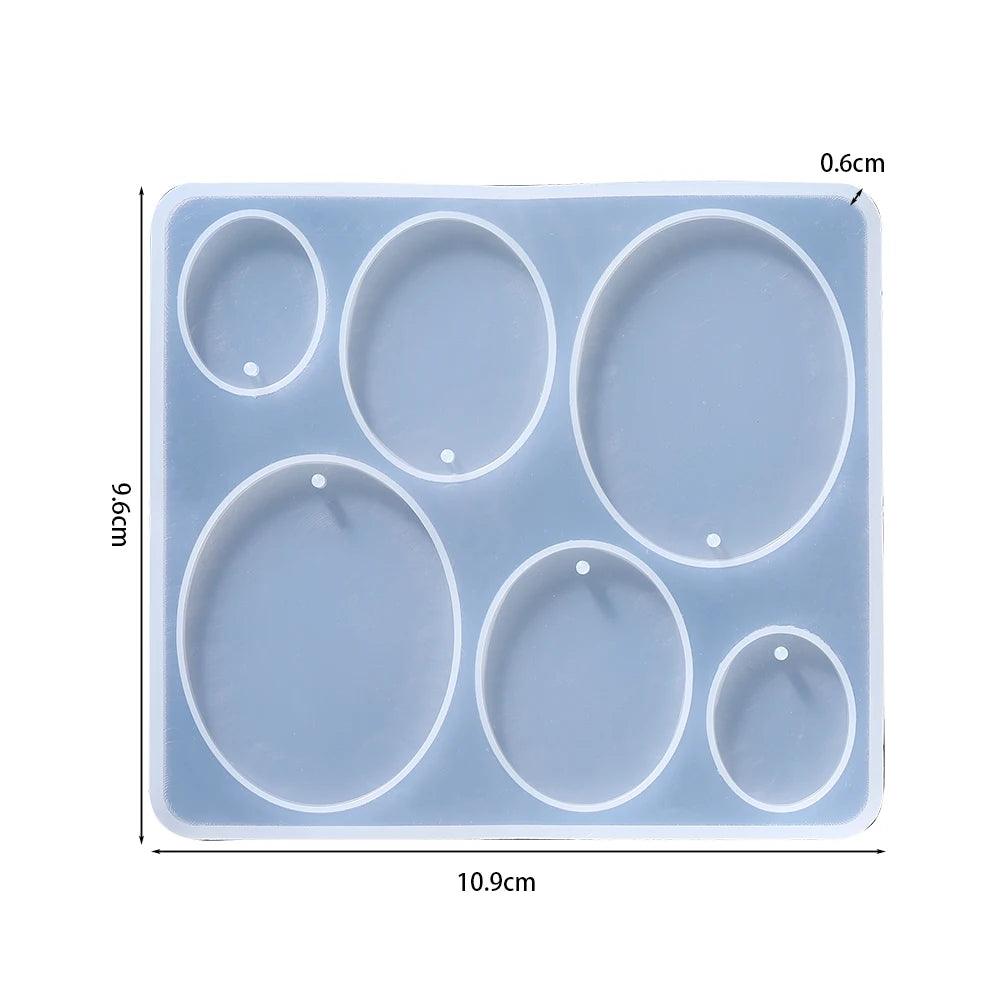 Earring Pendant Epoxy Silicone Mold Geometry Round Triangle Necklace Key Chain Pendant Resin Mold Jewelry Making Accessories