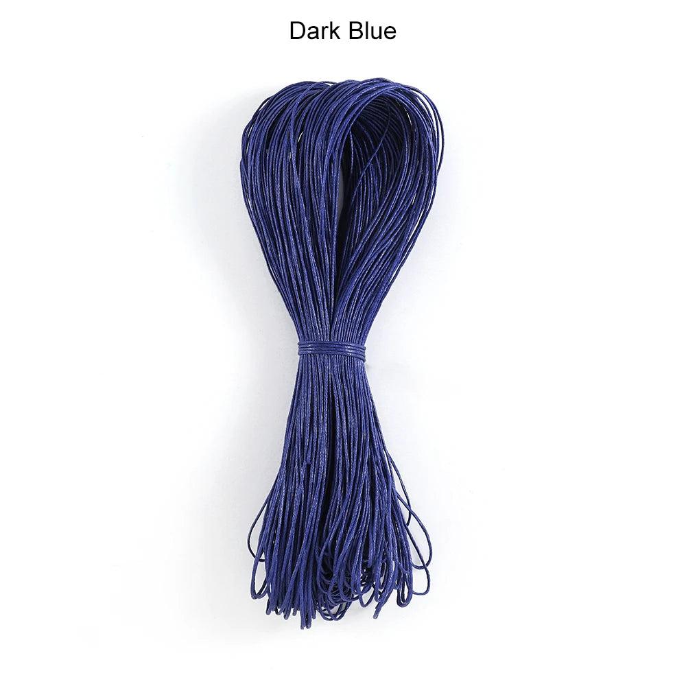 65m/Lot Waxed Cotton String Beading Cord Rope 1mm For Bracelet And Necklace Jewelry Making Weaving Supplies Accessories