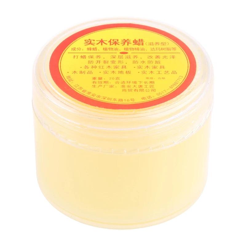 20g Organic Natural Pure Wax Paste Wood Polishing Furniture Floor Surface Finishing Leather Maintenance Household Accessory 87HB - Winord