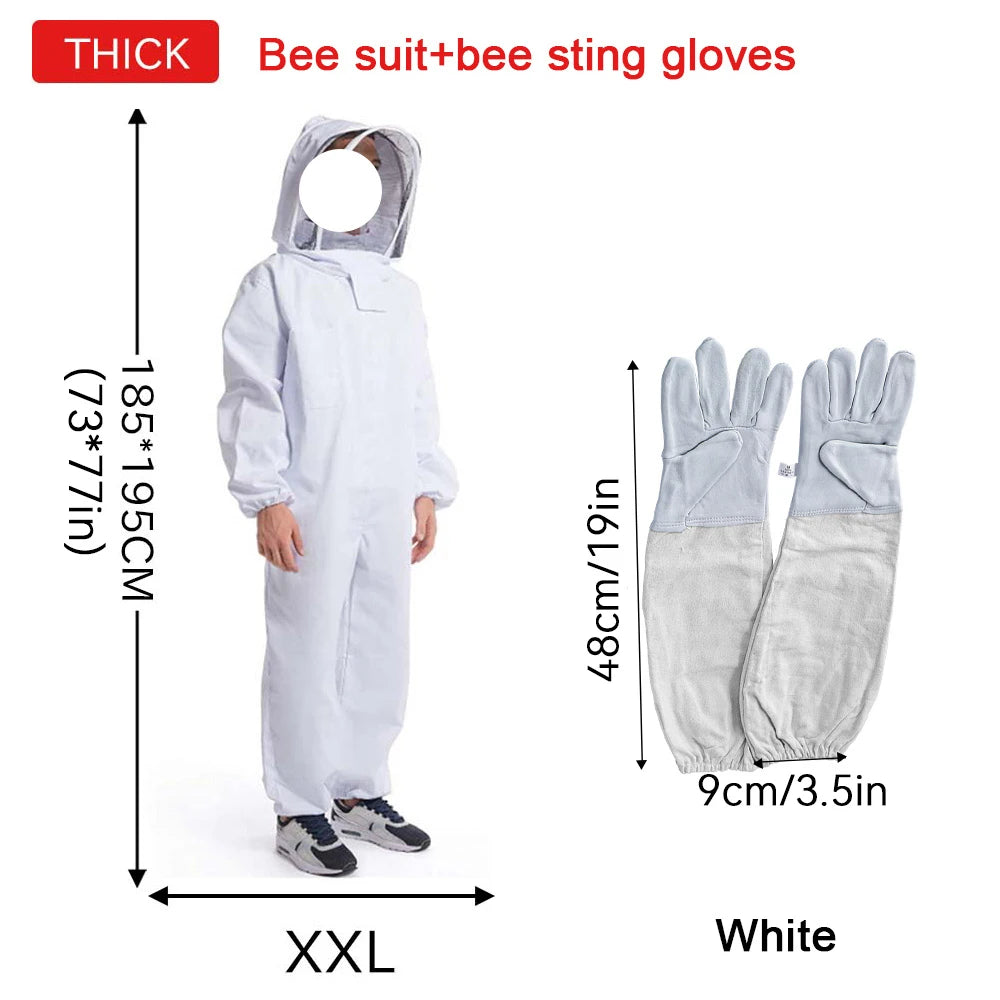 Full Body Beekeeping Clothes Professional Beekeepers Clothes Protection Beekeeping Suit Safty Veil Unisex Children Protective