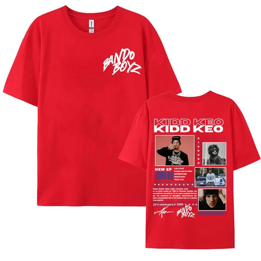 Kidd Keo Bando Boyz Tour Merch T Shirt for Women Hip Hop Punk Street Style Casual Tee