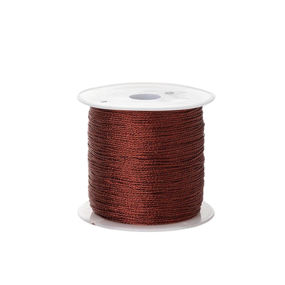 0.4mm 50m Crafts Nylon Cord For Jewelry Making Beading Braided Nylon Satin String for Bracelets Rattail Trim Chinese Knot