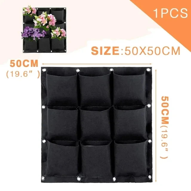 NEW Wall Hanging Pockets Planting Bags Flower Pot Home Garden Grow Bag Garden Planter Vertical Suculentas Plant Pot Home Decor