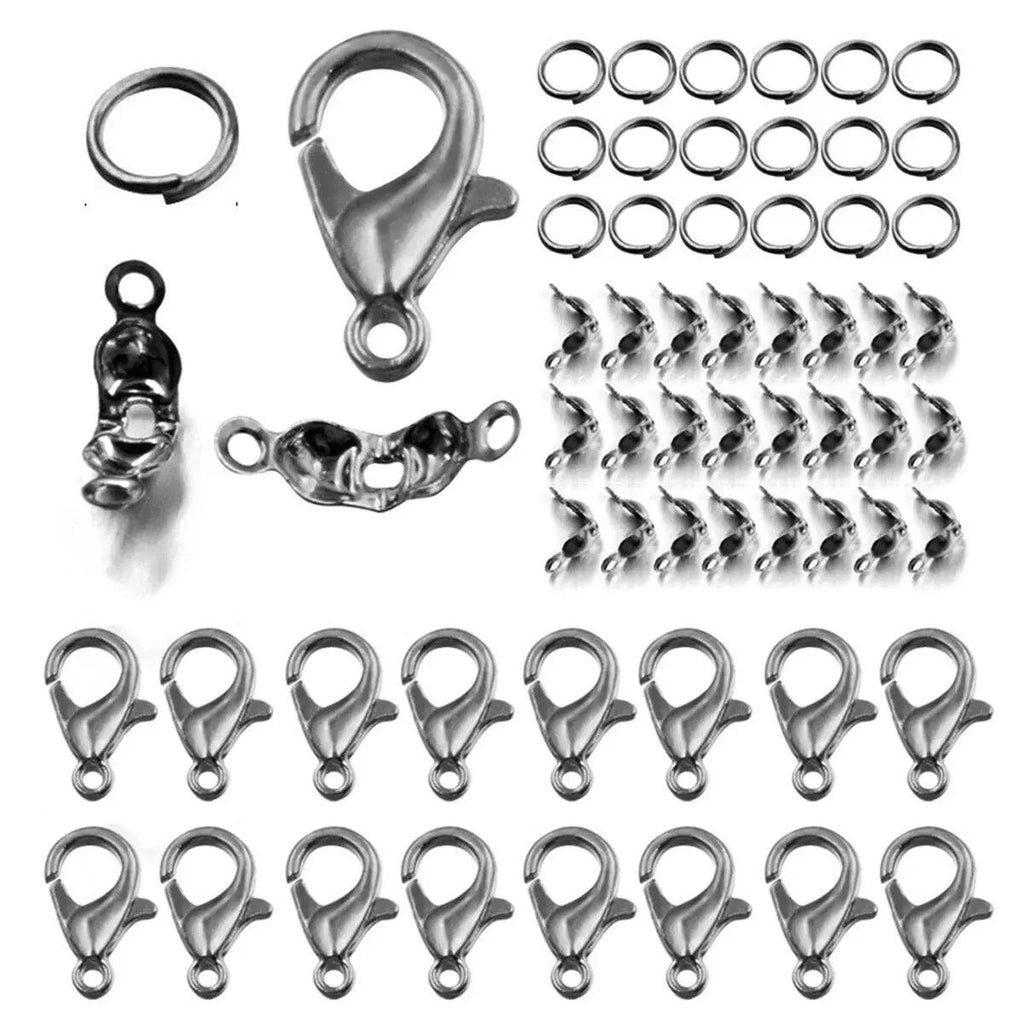 450 PCs/Pack Alloy Lobster Buckle Jump Ring Snap Bead Connector Set DIY Bracelet Necklace Connector Sh505