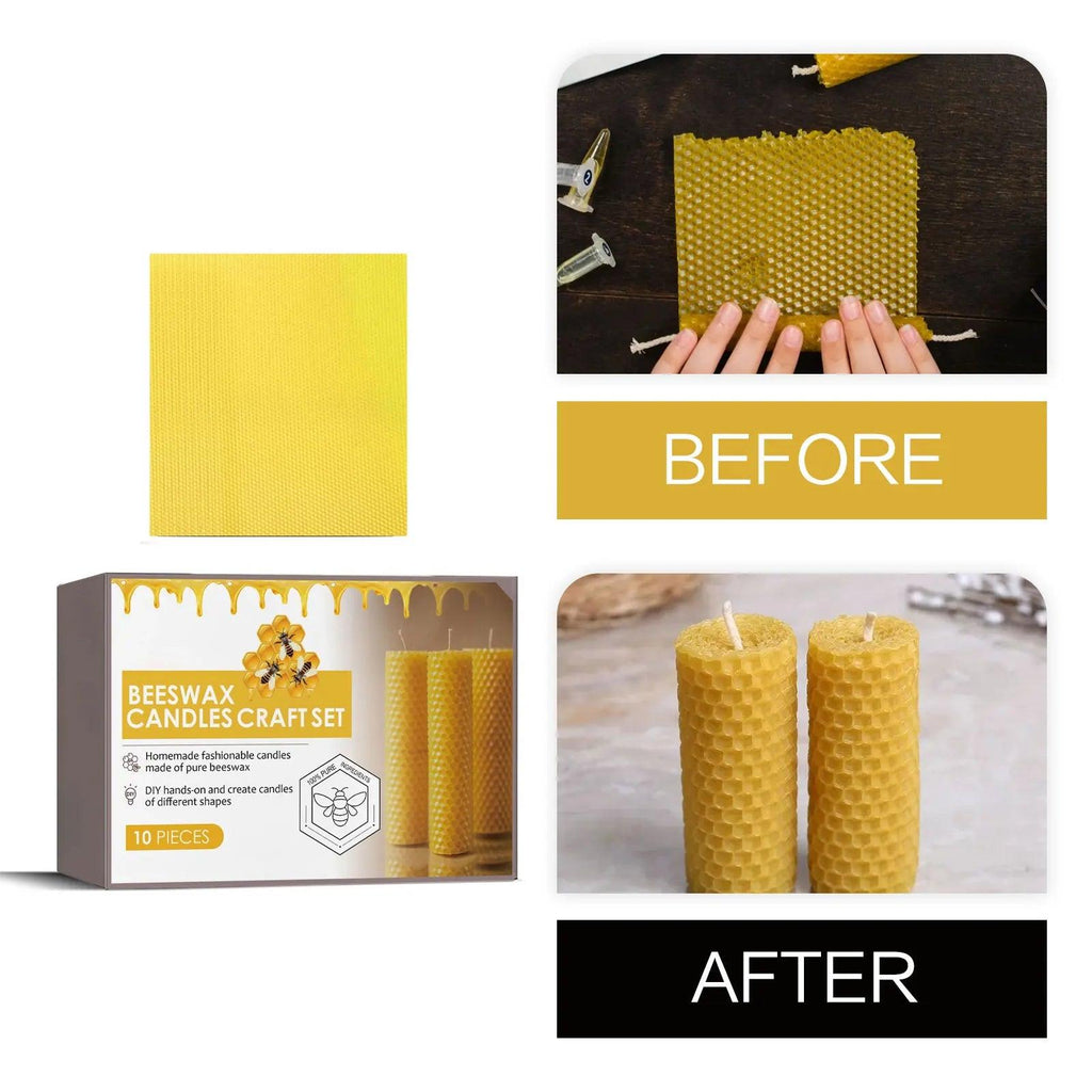 Beekeeping Foundation Sheets Natural Beeswax Sheets DIY Honey Candles Maker Beehive Nest Wax Beehoney Comb Frame Beeswax Sheets
