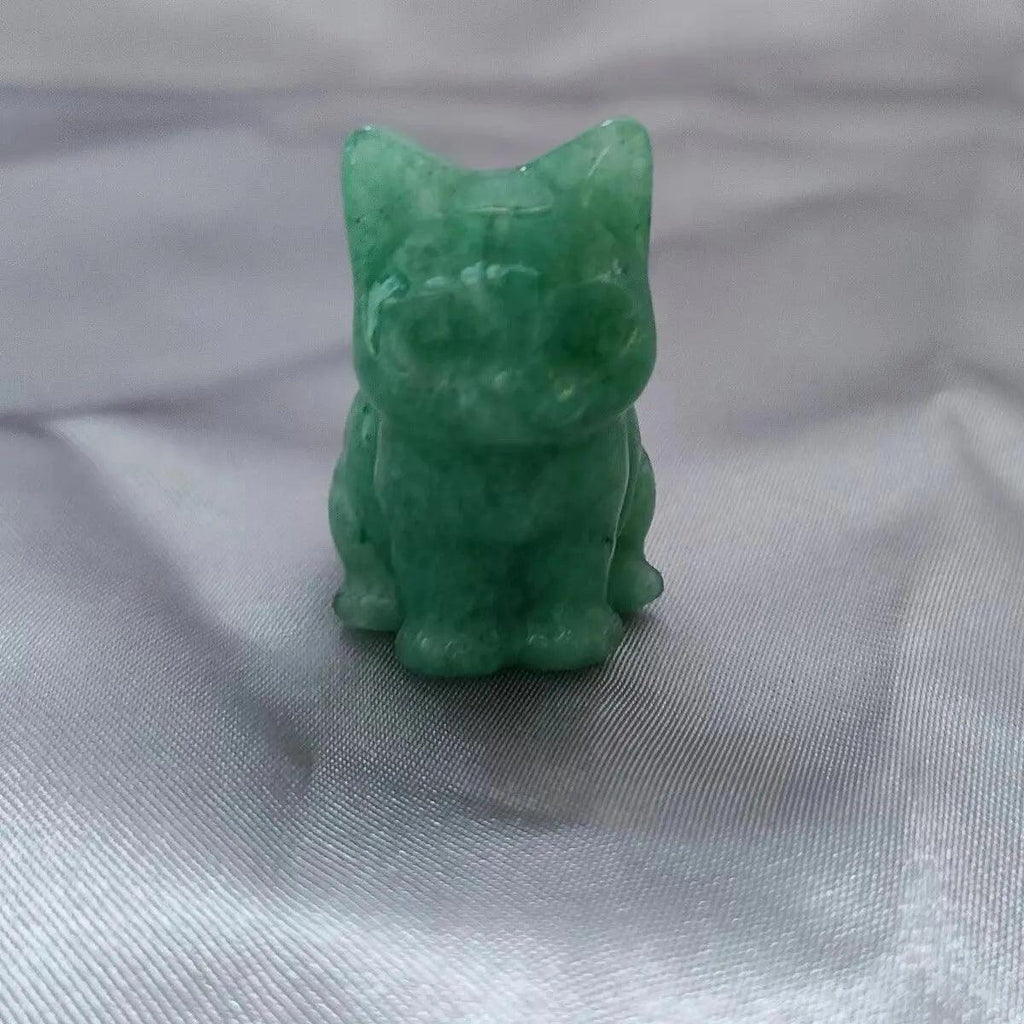 Natural Crystal Cat Ornaments Hand-carved Kitten Crystal Original Stone Gem DIY Animal Handicrafts Artworks