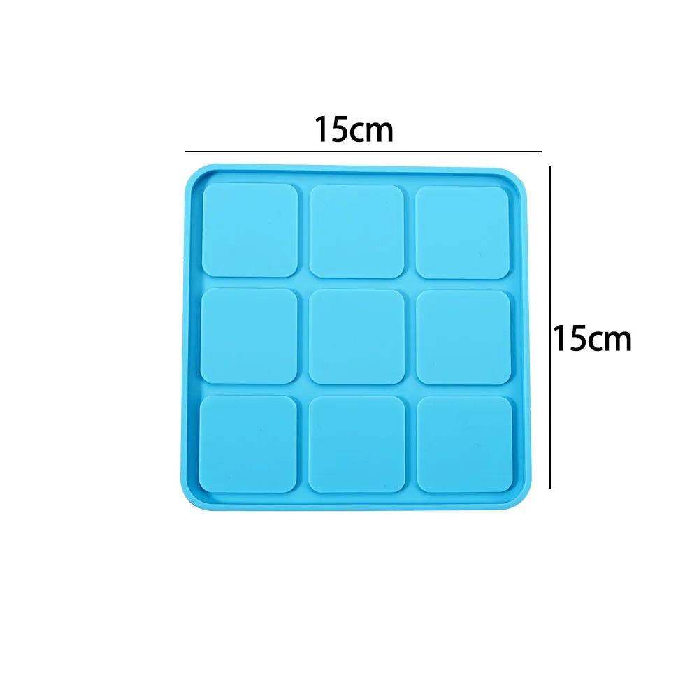 Small Tic Tac Toe OX Chess Game Mirror Silicone Casting Mold for DIY Resin UV Epoxy Jewelry Tools Craft Handmade Making