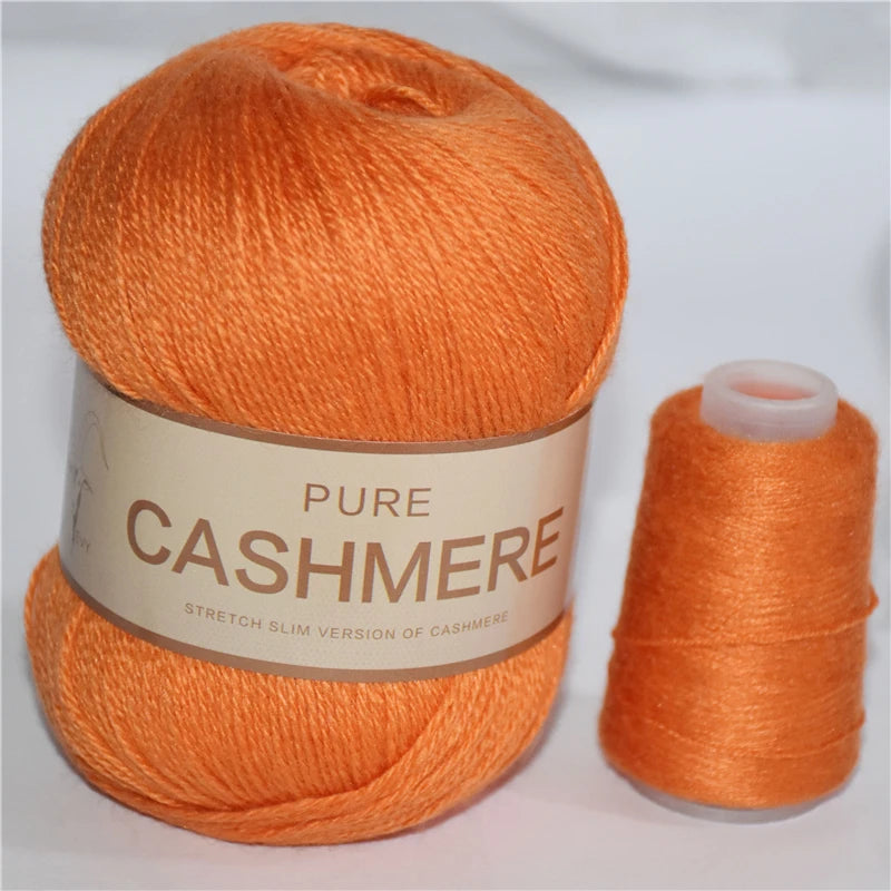 Pure Mongolian Cashmere Yarn for Crocheting 3-Ply Worsted Warm Soft Weaving Fuzzy Knitting Thread Pack of 5