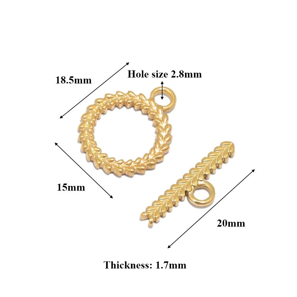 4 Sets Stainless Steel Gold Toggle OT Clasps for DIY Jewelry Making Necklaces Connectors Fasteners Bracelets Hooks Supplies