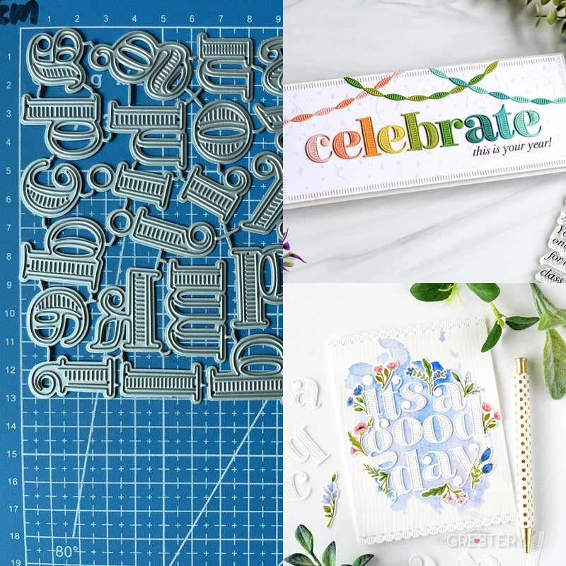 Lucky Goddess Metal Cutting Dies Bold Alphabet Diy Scrapbooking Photo Album Decorative Embossing Paper Card Crafts