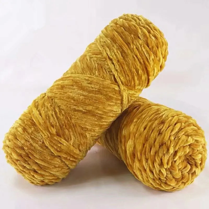 DIY Soft Chenille Yarn for Knitting and Crochet 100g 130M Polyester Velvet Amigurumi Dolphin Baby Plush