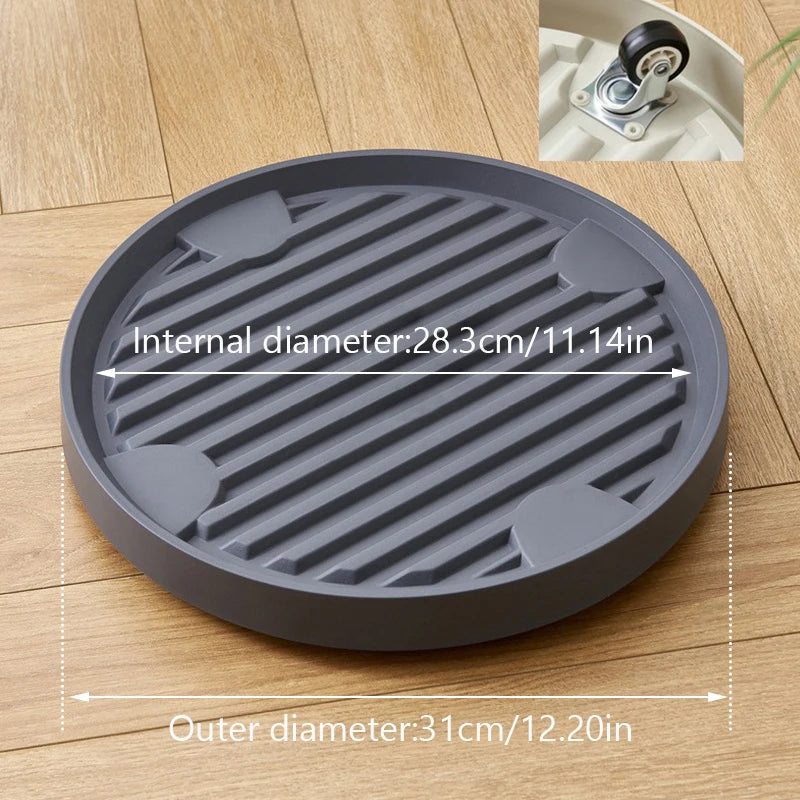 Removable Flower Pot Tray With Wheels Round Movable Planter Dolly Trolley Pallet Outdoor Indoor Tree Flower Plants Planter Stand