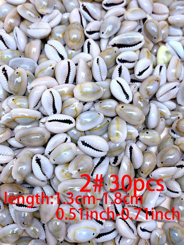 30/60/120pcs natural handmade diy with hole shell suitable for bracelet necklace earrings pendant jewelry accessories