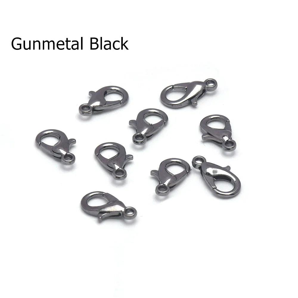 50Pcs 10 12 14 16 18 21mm Lobster Clasps Silver Plated Lobster Claw Clasps For Bracelet Necklace Jewelry Making Findings