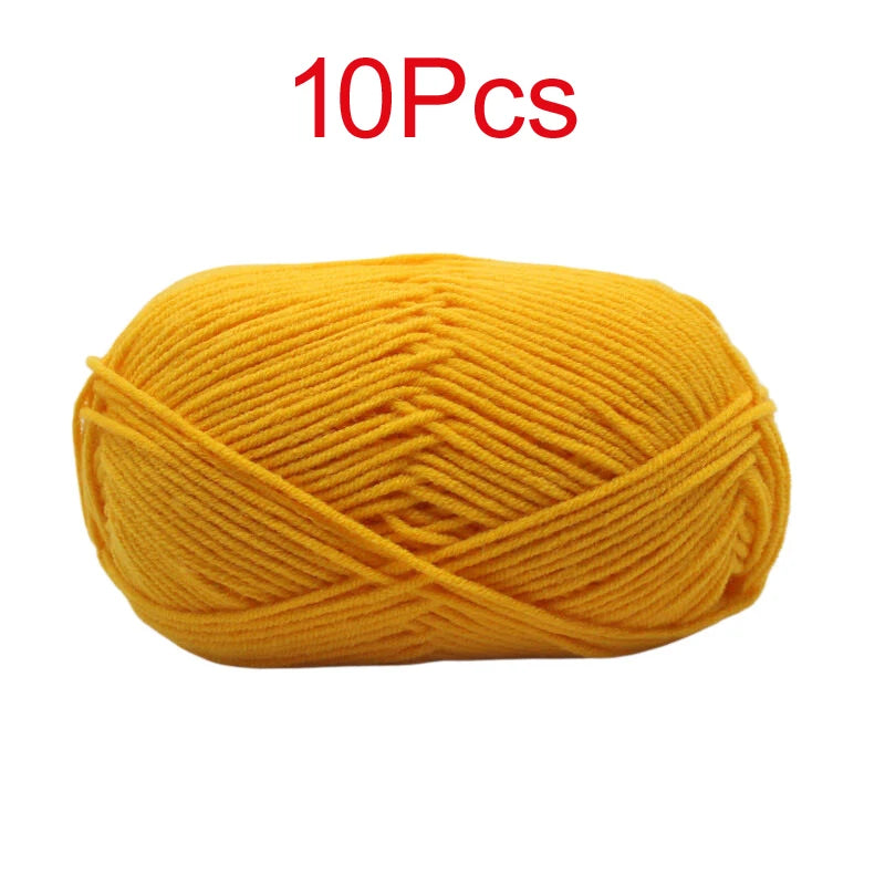 10 Pieces Multi Color Cotton Knitting Yarn Soft Warm Crocheting Yarn for Hand Knit Sweaters Hats Scarves Blankets Amigurumi