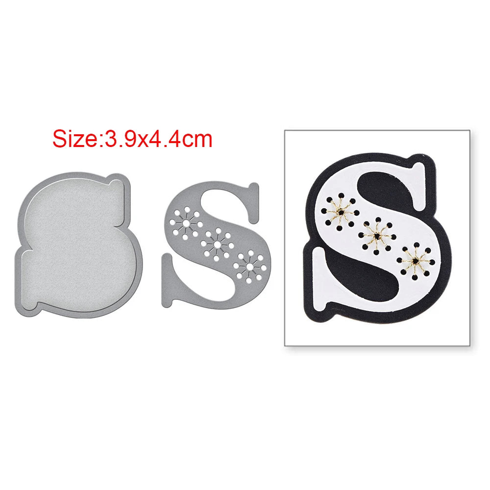 Stitched Alphabet Metal Cutting Dies Stitched Punctuation Symbols Numbers Die Cuts for DIY Scrapbooking Crafts Card Making