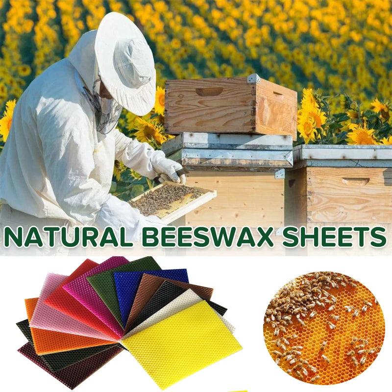 12pcs Natural Colored Beeswax Nest Base Sheet 20x15cm DIY Craft Candle Honeycomb Shaped Beeswax Sheet