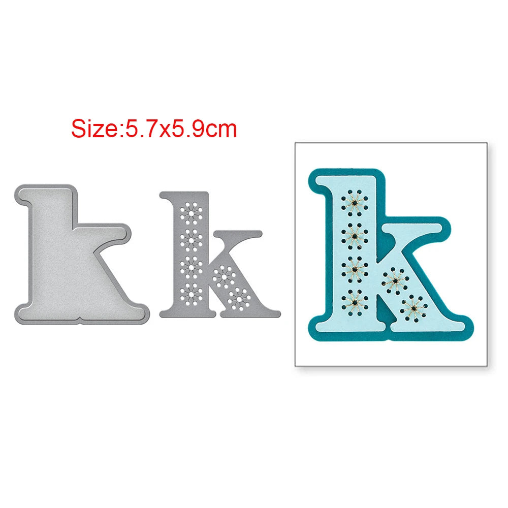 Stitched Alphabet Metal Cutting Dies Stitched Punctuation Symbols Numbers Die Cuts for DIY Scrapbooking Crafts Card Making