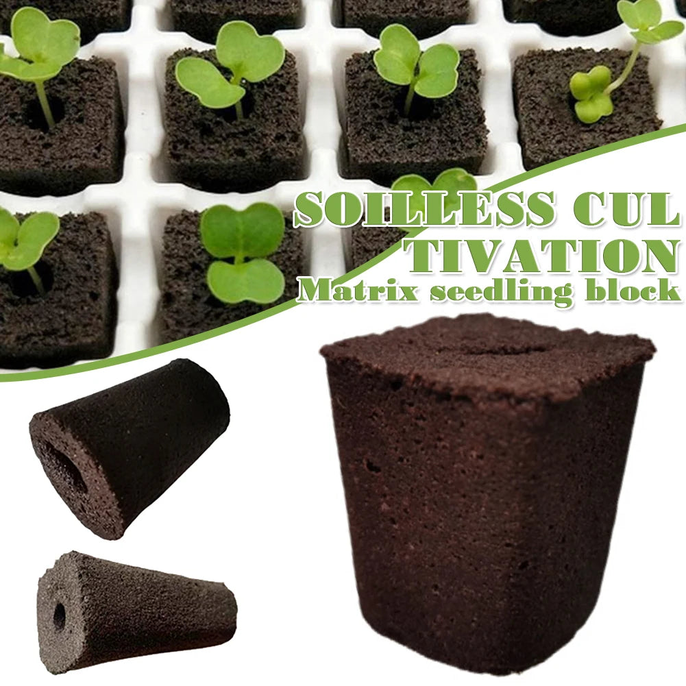 50Pcs Seed Grow Sponges Replacement Root Growth Sponges Seedling Starter Plugs Seed Starting Seed Pod Hydroponic Garden Planting
