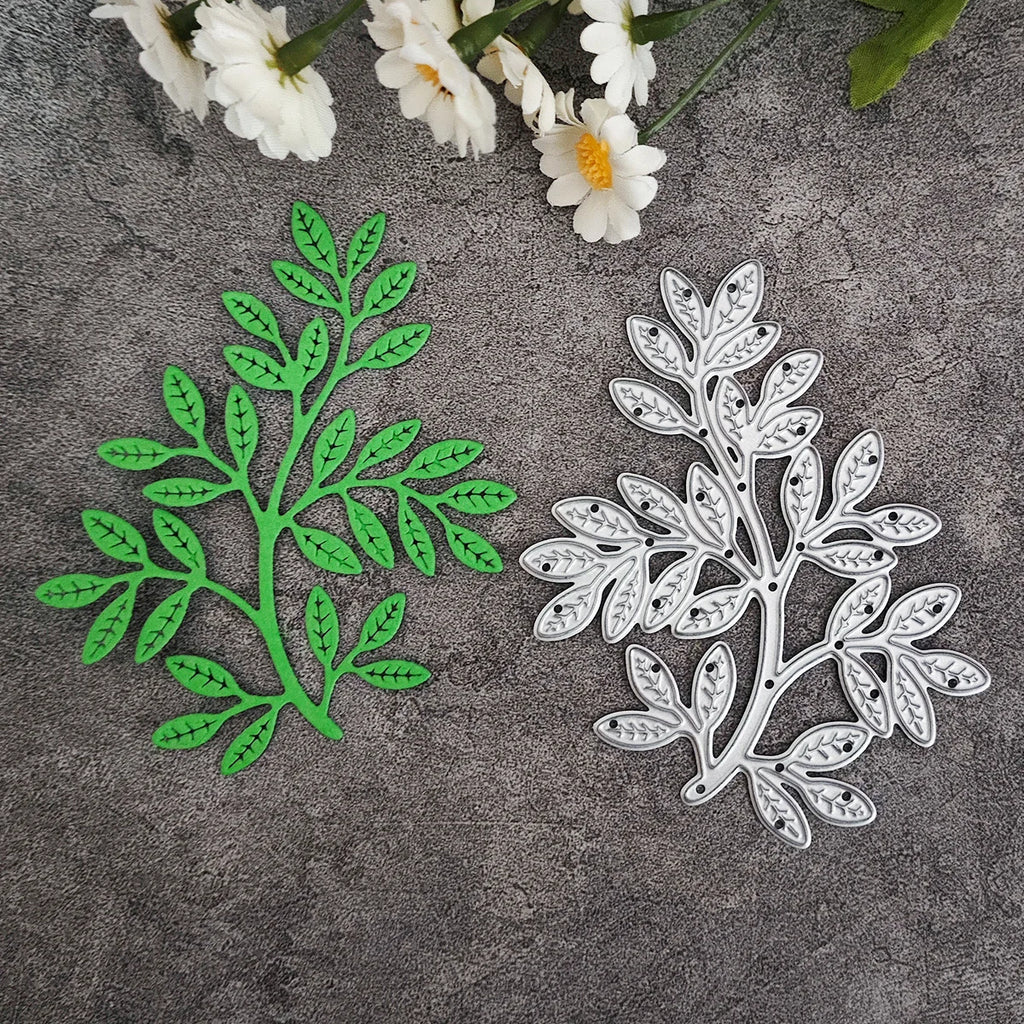 Leaves Twigs Branch Metal Cutting Dies Mold Knife Scrapbooking Stencil DIY Embossing Craft Die Cut Card Making