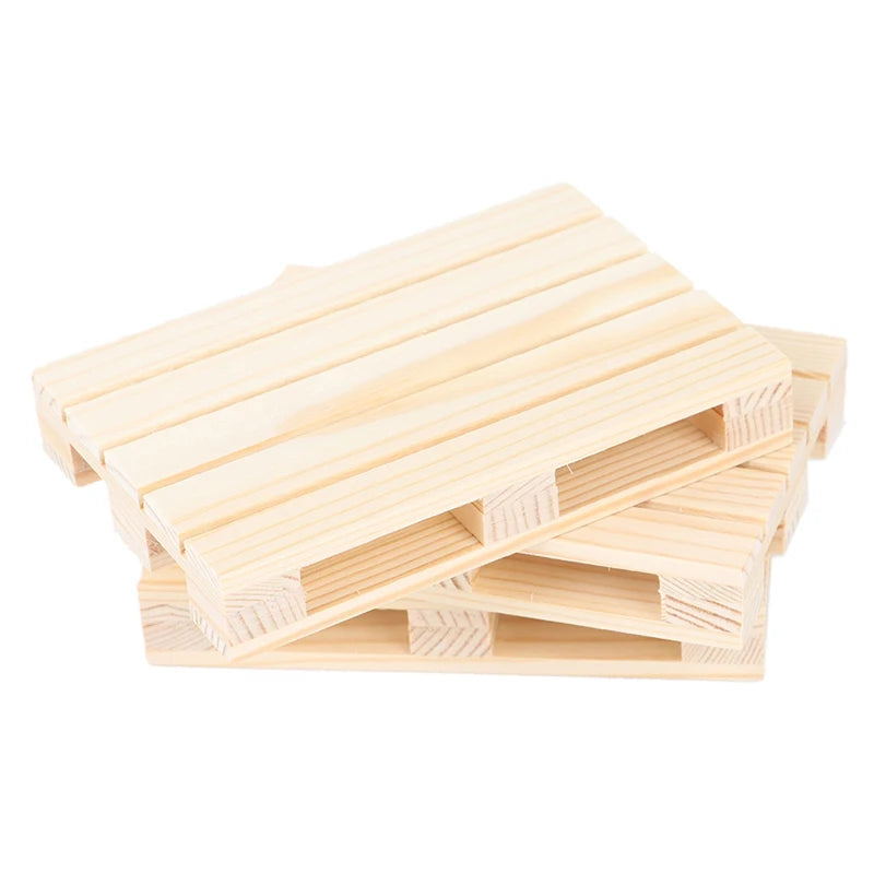 New Mini Wooden Pallet Beverage Coasters Insulation Pad Cup Coaster Pot Mat