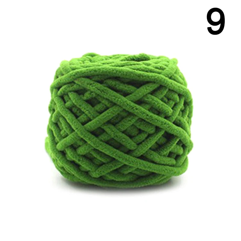 100g Chenille Knitting Chunky Yarn Soft Thick Ice Strip Line Hand Crochet Weaving Scarf Blanket Thread