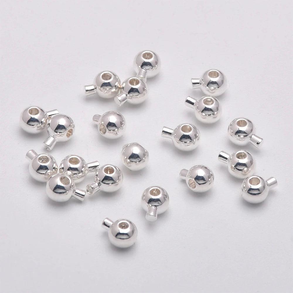 3.2mm Brass Crimp Beads Loose Rondelle Spacer Beads Crimp Charms Accessories For Bracelet Necklace Jewelry Making