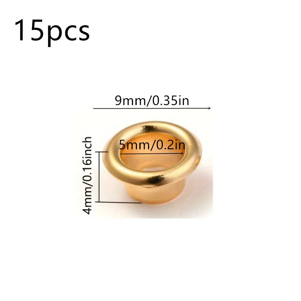 Candle Wax Buttonhole Kit 5mm/0.2in Durable Metal Candle Eyelet Grommets DIY Scented Candle Tablets Making Tool Accessories