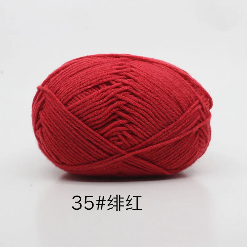 4ply Milk Cotton Knitting Yarn Set for Crochet Crafts and DIY Projects