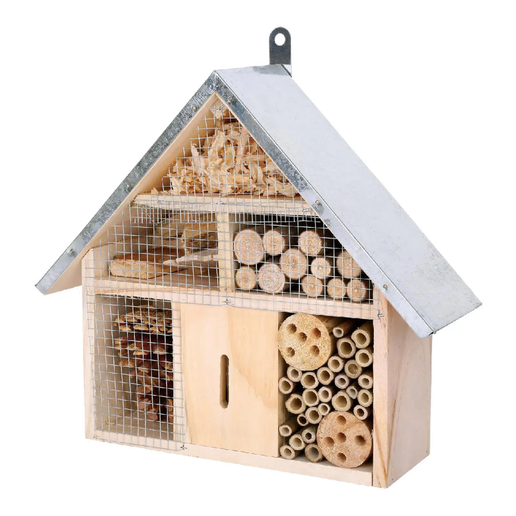 Wooden Bee House Garden Decor Hanging Habitat for Backyard Garden Outdoor