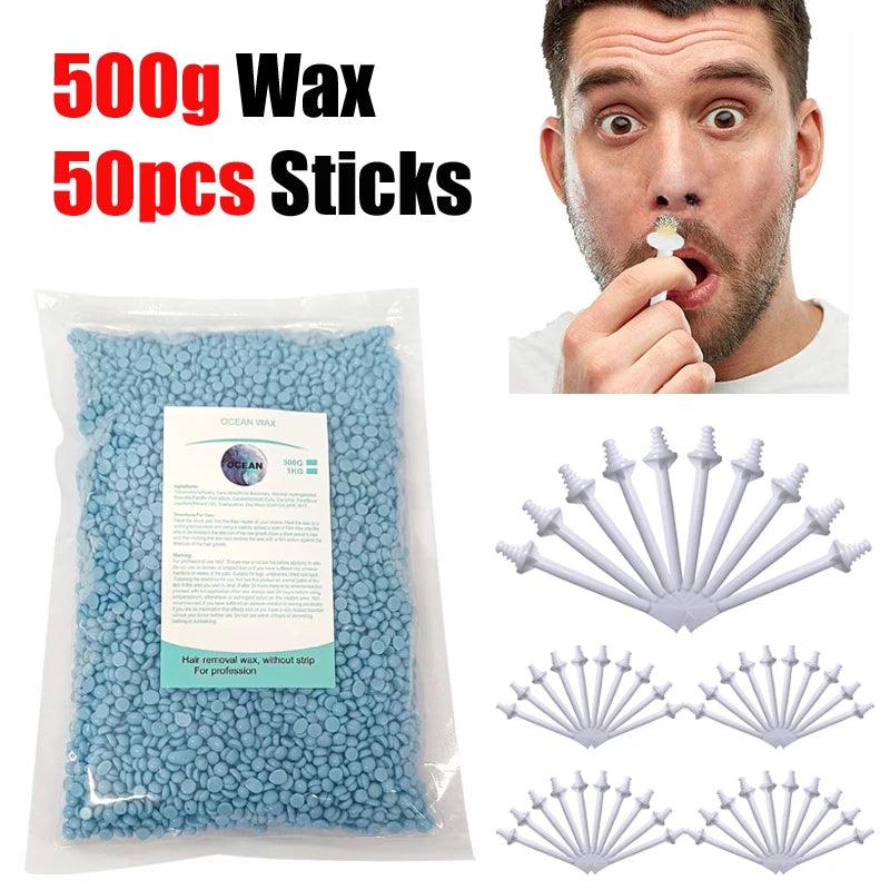 Painless Nose Nose Hair Stick Wax Bean Set Nose Wax Applicators For Hair Removal Tool Wax Accessories Beeswax Safe