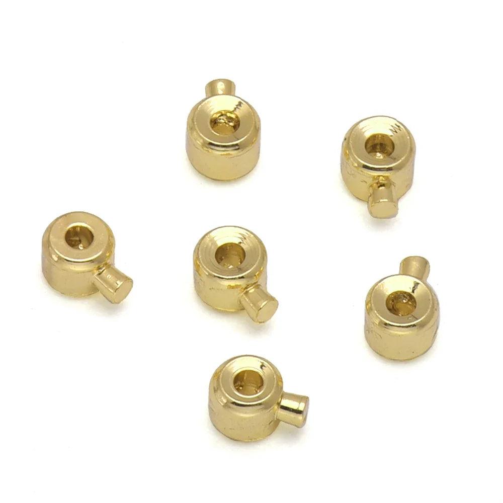 3.2mm Brass Crimp Beads Loose Rondelle Spacer Beads Crimp Charms Accessories For Bracelet Necklace Jewelry Making