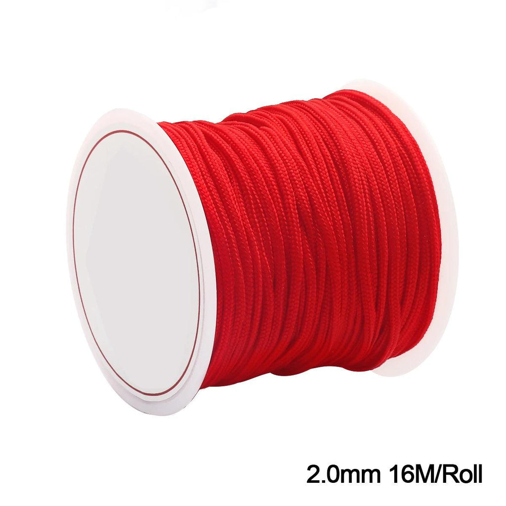 Red Nylon Cord Beading Thread Chinese Knot Macrame Cord Bracelet Braided Rope String For Jewelry Making DIY Craft Tassel Necklac