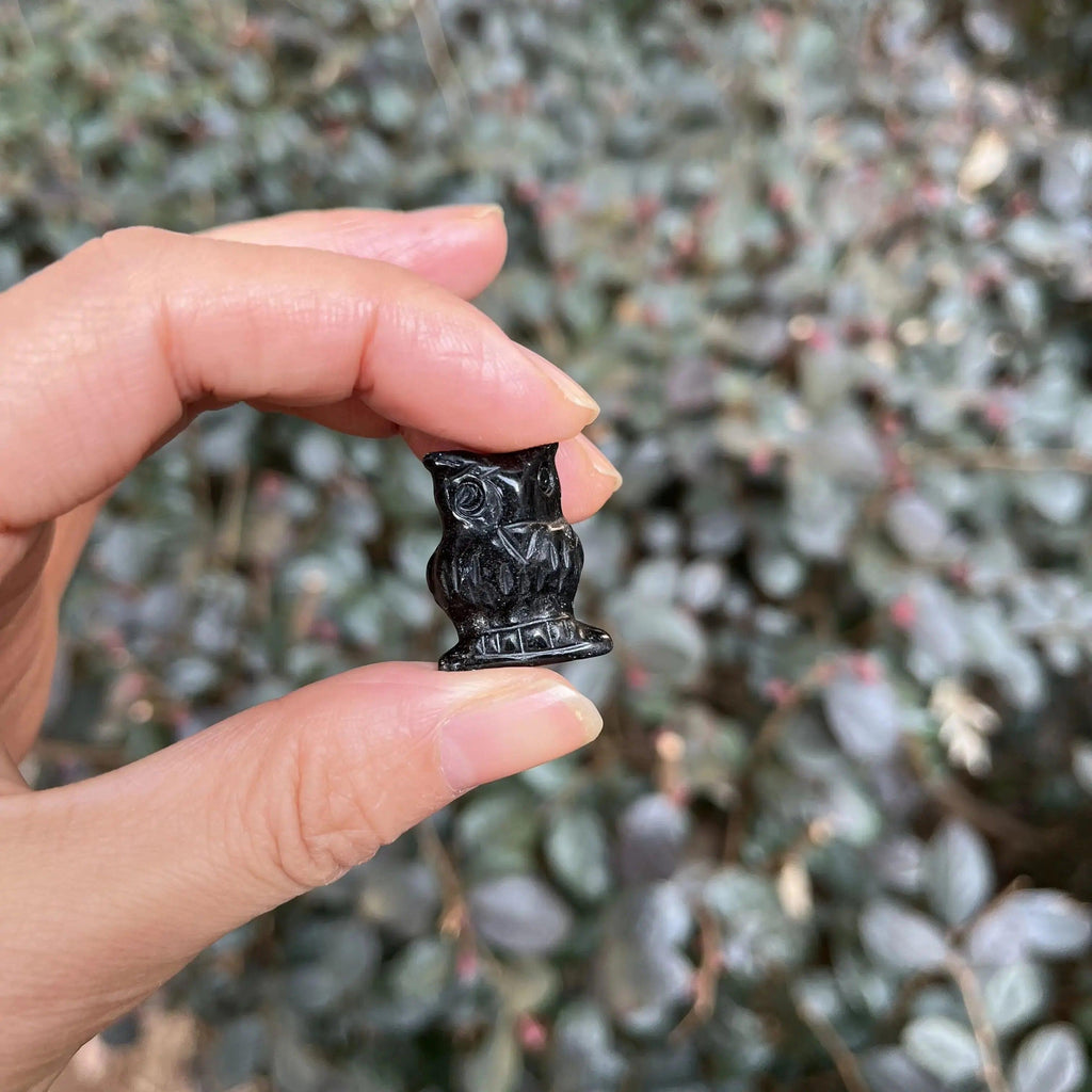 1in Mini Crystal Carving Owl, Crystal Gift, Home Decor, MineralSpecimen, Bare Stone, Healing Stone