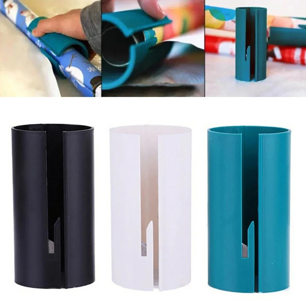 Portable Mini Christmas Gift Wrapping Paper Cutter Manual Corner Rounder Kraft Craft Knife Roll Sliding Line Cut Trimmer Machine