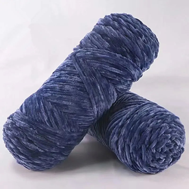 DIY Soft Chenille Yarn for Knitting and Crochet 100g 130M Polyester Velvet Amigurumi Dolphin Baby Plush