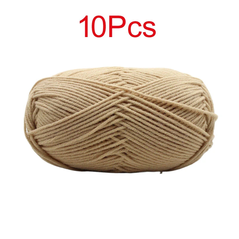 10 Pieces Multi Color Cotton Knitting Yarn Soft Warm Crocheting Yarn for Hand Knit Sweaters Hats Scarves Blankets Amigurumi