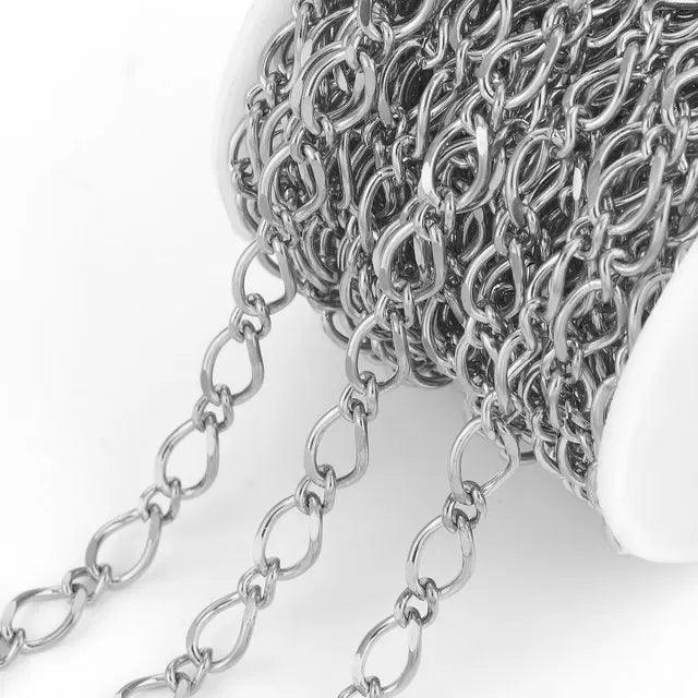 Stainless Steel Knotted Chain 1:1 Geometric Oval Gold Color-preserving Chain Jewelry Chain diy Necklace Bracelet Jewelry Acce...