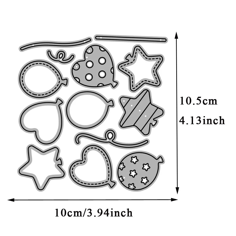 Festivals and Party Elements Metal Cutting Dies for DIY Scrapbooking Photo Album Decorative Embossing Paper Card Crafts