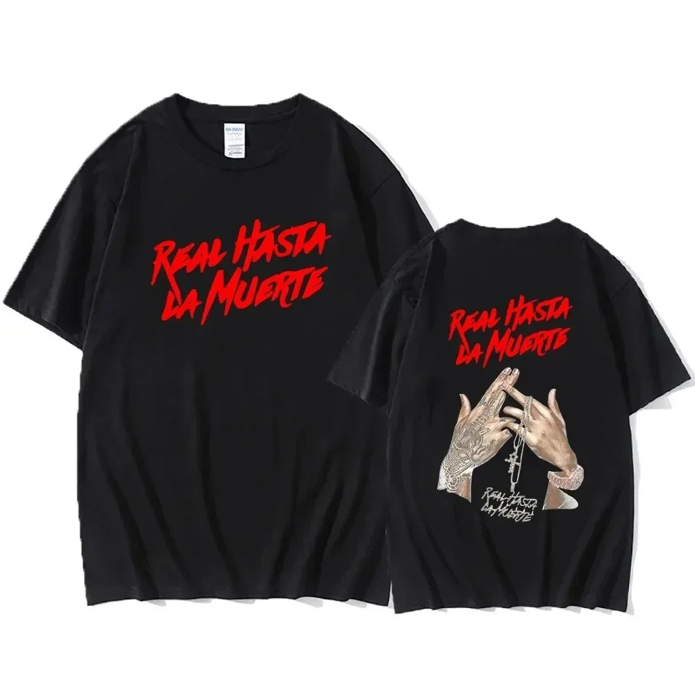 Men Women Oversized Cotton Hip Hop Graphic T Shirt Cool Rapper Style Streetwear Tee