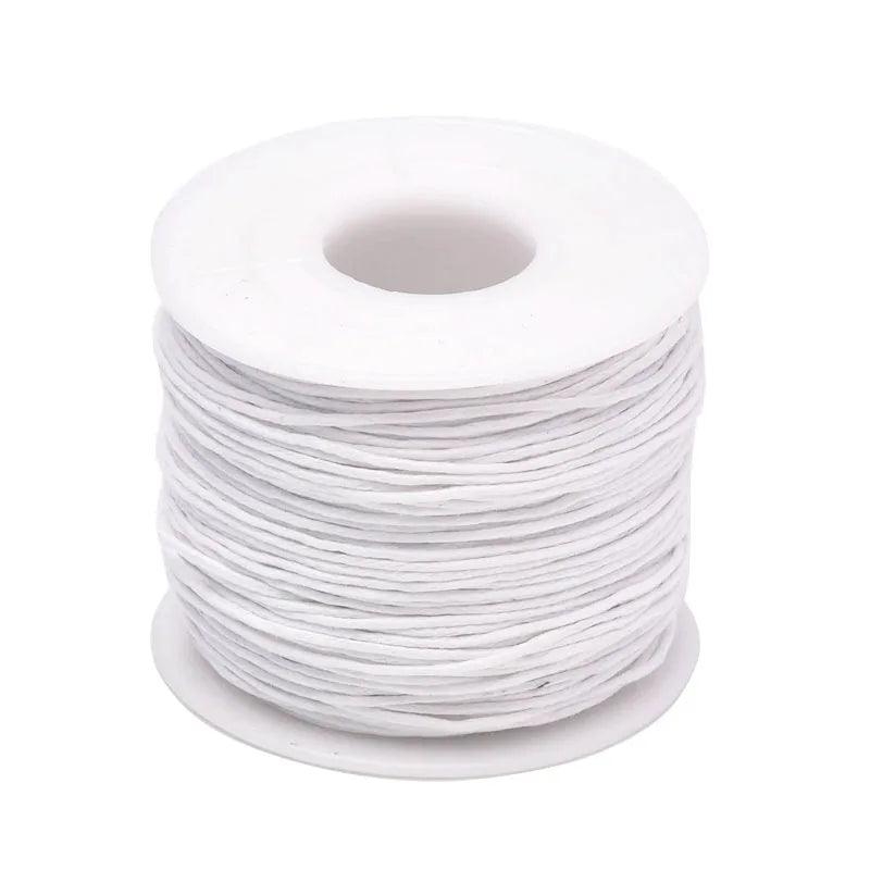 24-70m 1mm Waxed Cotton Cord For Beading Craft DIY Bracelet Necklace Braided String Thread Jewelry Findings Making HK042
